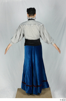  Photos Woman in Historical Dress 30 20th century Historical dress a poses white blue and dress whole body 0005.jpg